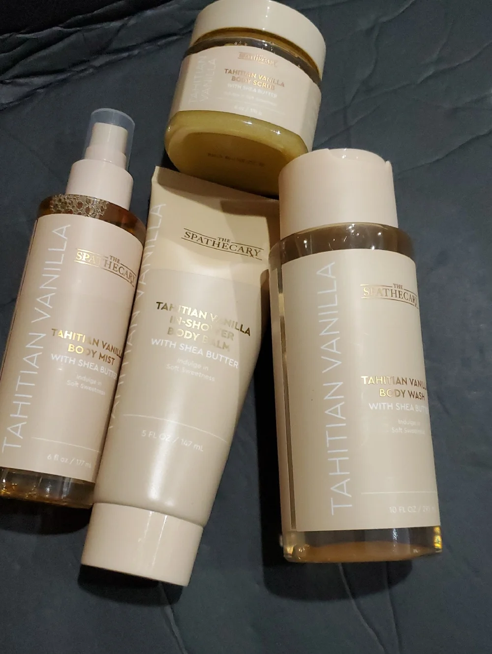 2 piece Tahitian‎ Vanilla shea butter infused bath and body shower skin care set